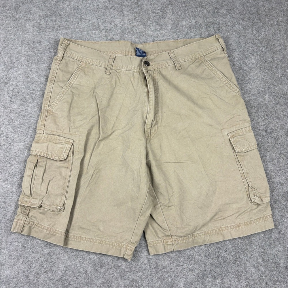 Full Blue Cargo Shorts Mens 38 Khaki Tan‎ Cotton Utility Gorpcore Outdoor Casual